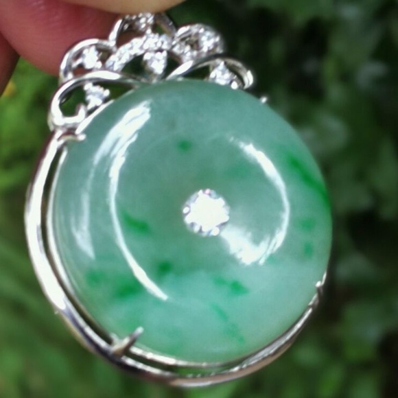 Certificated Natural Grade A Light Green Jadeite Jade Pendant - Picture 8 of 12